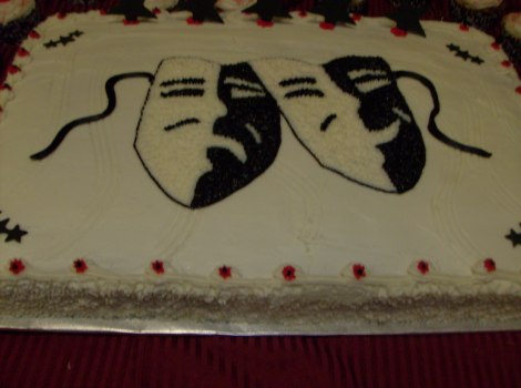 Theater Faces Cake